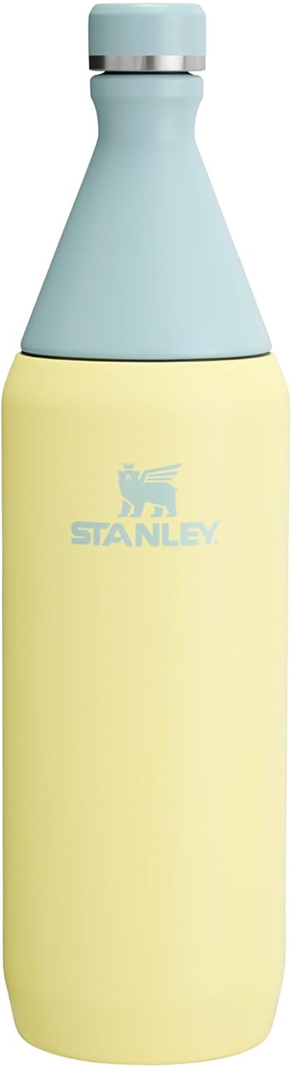 Stanley All Day Slim Bottle 34 oz | Leakproof Twist on Lid | Slim Design for Travel and Gym | Insulated Stainless Steel Water Bottle | BPA-Free | Pomelo