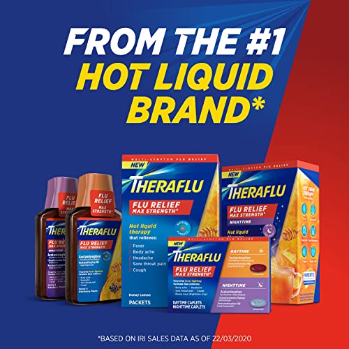 Theraflu Max Strength Flu Symptom Relief - 20 Caplets Plus Max Strength Nighttime Flu Medicine for Flu Symptom Relief- 20 Caplets Combo Pack