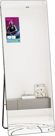 Smart Home Gym Mirror 65"x23.6", Trainer Workout Mirror with 14" Screen Display, Support Phone Casting Function, Follow Tiktok Videos to Do yoga,Dancing, Exercise Fitness(Portrait Screen for TikTok)