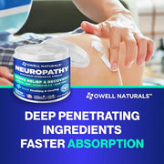 OWELL NATURALS Neuropathy Cream Extra Strength Nerve Relief Cream for Foot, Hands, Legs, Toes with Arnica, Vitamin B6, Aloe Vera, MSM - Made in USA