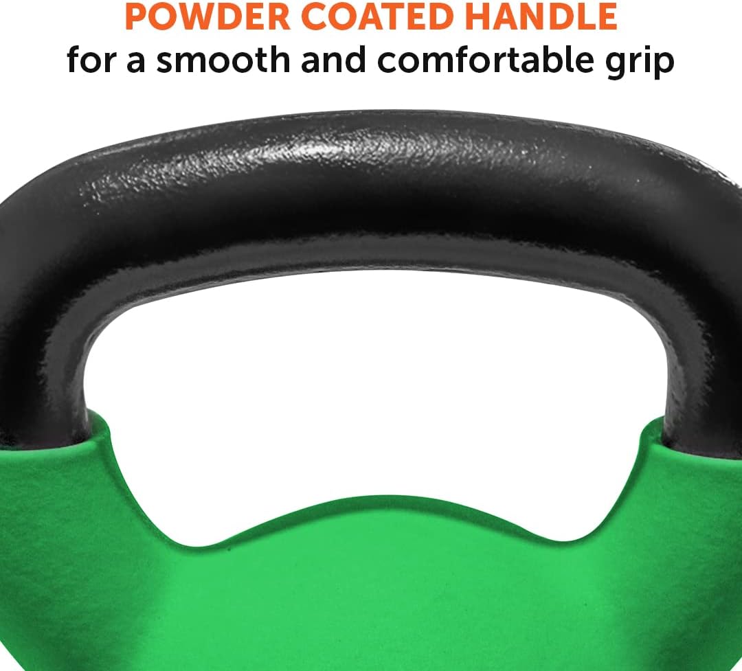 GYMENIST Kettlebell Fitness Iron Weights with Neoprene Coating Around The Bottom Half of The Metal Kettle Bell