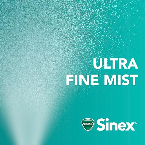 Vicks Sinex SEVERE Allergy & Sinus Nasal Spray, Original Ultra Fine Mist, Decongestant Medicine, Relief from Nasal Congestion due to Cold or Allergy, Sinus Pressure Relief, 265 Sprays x 2