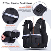 Sportneer Adjustable Weighted Vest Weights: 2-18 lbs/2-40 lbs Washable Weight Vest 16 In 1 Fast Adjust Rucking Vest for Women and Men Home Gym Workout Fitness Strength Training Vests