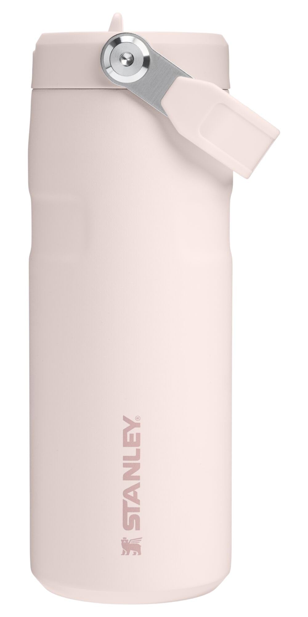 Stanley IceFlow Flip Straw 2.0 Water Bottle 24 oz | Built-In Straw for Travel and Sports | Lightweight and Leak Resistant | Insulated Stainless Steel | BPA-Free | Pink Mesa