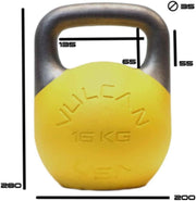 Vulcan Competition Kettlebell – Ergonomic Steel Design with 35mm Wide Grip Handle | Ideal for Strength Training and Workouts | Suitable for All Hand Sizes