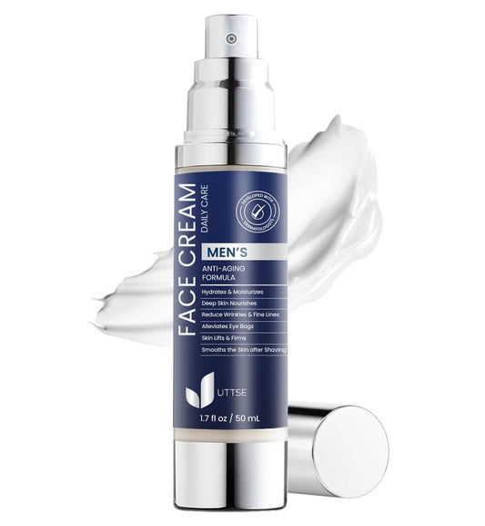 6-in-1 Mens Face Moisturizer: Face Cream for Men - Reduce the Look of Eye Bags, Dark Circles, and Puffiness - Skin Care for Men - 1.7 fl oz