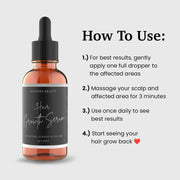 Rennora Hair Growth Serum with Organic Herbs and Natural Vitamins, Peppermint Oil, Stinging Nettle, and Rosemary Oil, No Chemicals, Formulated for Hair Regrowth (2 Pack - 60 Day Supply)