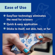 PetFlex No Chew – Flexible Self-Adhering Elastic Bandage for Wound Care – First Aid Wrap for Small Animals Like Dogs, Cats, and Other Pets - 2 inch, 2 Rolls