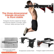 Wall-Mounted Pull-Up Bar – Drill Installation, Home Gym Equipment for Indoor Fitness, Chin-Up Bar for Strength Training, Spine Stretching & Inverted Workouts