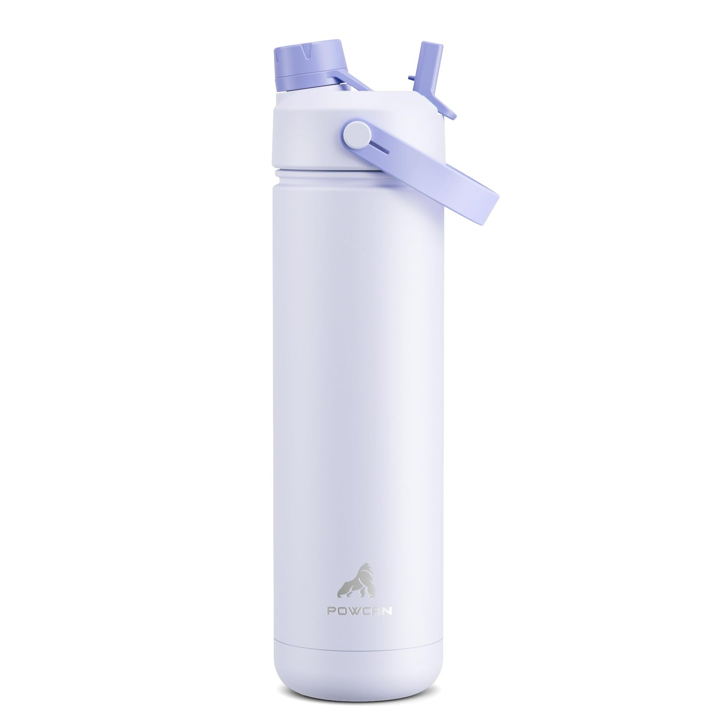26 oz Insulated Water Bottle with 2-in-1 Straw and Spout Lid, Keep Cold 24H, Leak-Proof, Fits in Car Cup Holder, Stainless Steel Water Bottle for Sports, Travel, and School (Cotton Candy)