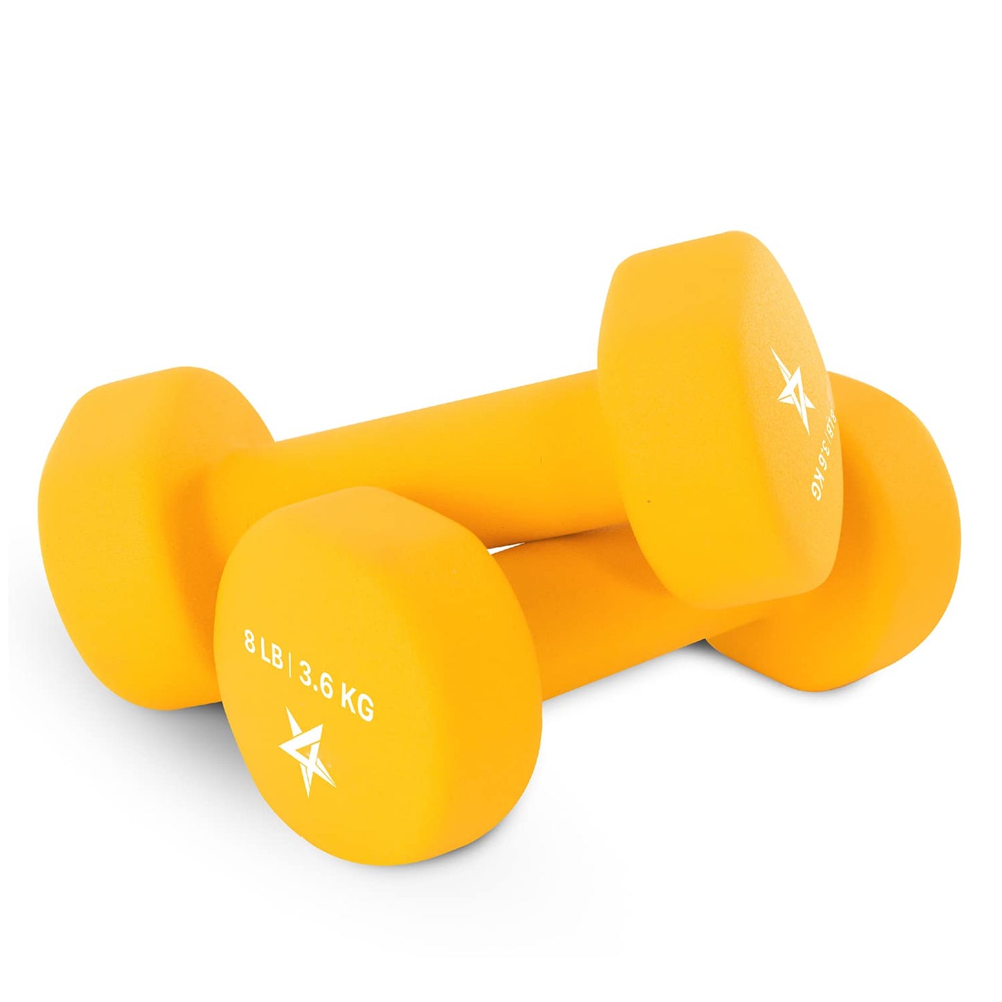 Yes4All Neoprene Coated Dumbbell Hand Weight Sets of 2 - Multiple Weight Options with 15 Colors, Anti-roll, Anti-Slip, Hexagon Shape
