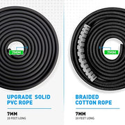 Weighted Jump Rope for Men, Women (1.5LB) - Alloy Steel Handles, Speed Skipping Rope, Gym,Indoor/Outdoor - Fitness, Workout, Boxing - Solid PVC & Cotton Rope