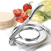 Tortilla Press 6.5 Inch, Cast Iron Tortilla Maker, Manual Roti Maker Dough Press Quesadilla Maker, Aluminum Alloy, Taco Holders, Rotis Press, For Taco, Presser Chapati To Rotate Pizza Press Silver