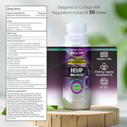 Roll On for Pain Relief - Premium Ultra Strength Fast Acting, Long Lasting, Odorless Hemp Oil Roll On Pain Reliever for Joint, Muscle, & Back