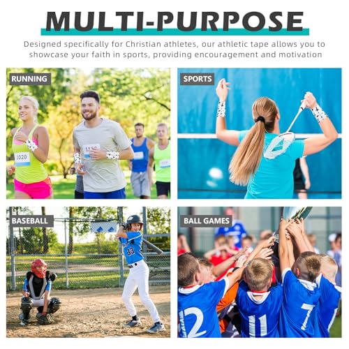 TrelaCo 1 Pcs Wrist Tape Baseball Cross Athletic 2in x 23ft Cotton Cross Wrist Tape Serrated Edges for Fingers Ankles Injury Wrap, Football Baseball Hockey Soccer (White)