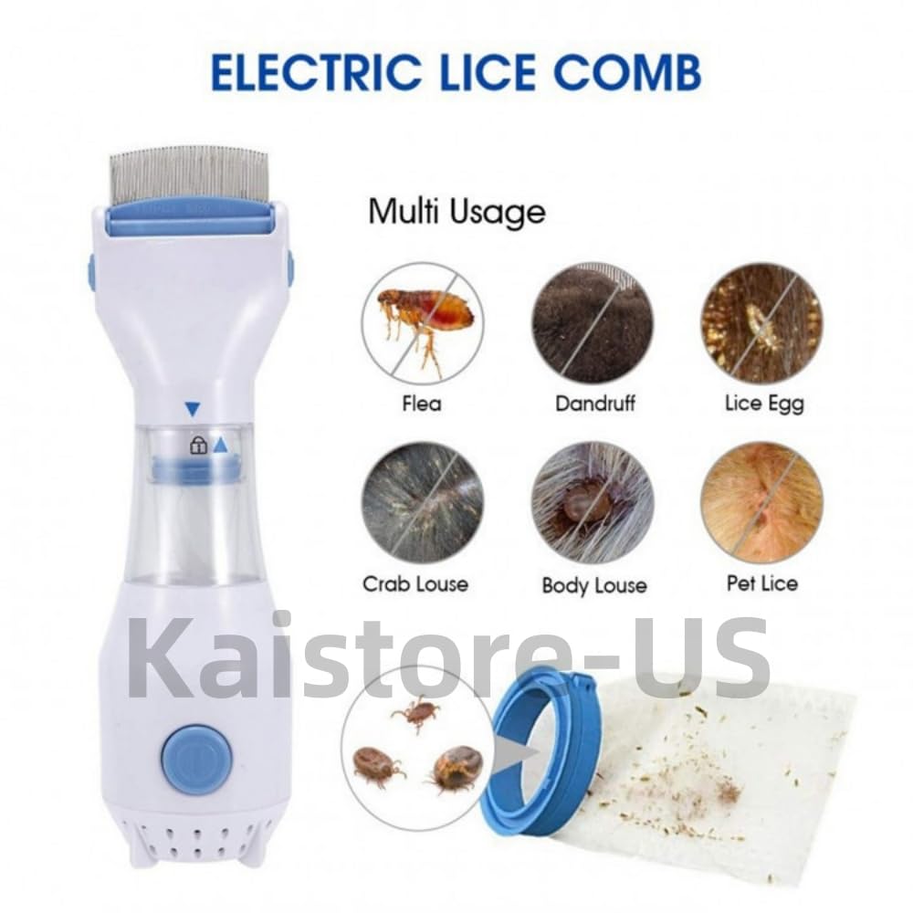 Electric Lice Vacuum Comb for Hair Treatment and Removal - Hair Cleaner (UK, 1PCS)