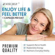 Neuropathy Support Natural Nerve Discomfort Relief - Made in USA - Nerve Antioxidant for Trigeminal Neuralgia, Diabetic & Peripheral Neuropathy - Hands, Neck, Feet & Toes Treatment Formula - 60 Caps
