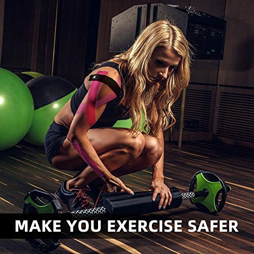 OK TAPE Kinesiology Tape 10 inches Precut, 20 Strips, Cotton Elastic Athletic Tape Latex Free, 2in x 16ft, Black