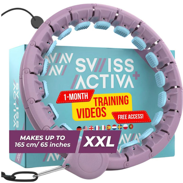 Swiss Activa+ Smart Hula Hoop - Infinity Hoop for Adults - Won't Fall Off - Weight Loss Exercise Equipment
