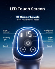 RENPHO Massage Gun Deep Tissue, Percussion Muscle Massage Gun for Athletes, Electric Handheld Massager Gun for Pain Relief Relax 6 Massage Head, 15 Speed (Black)