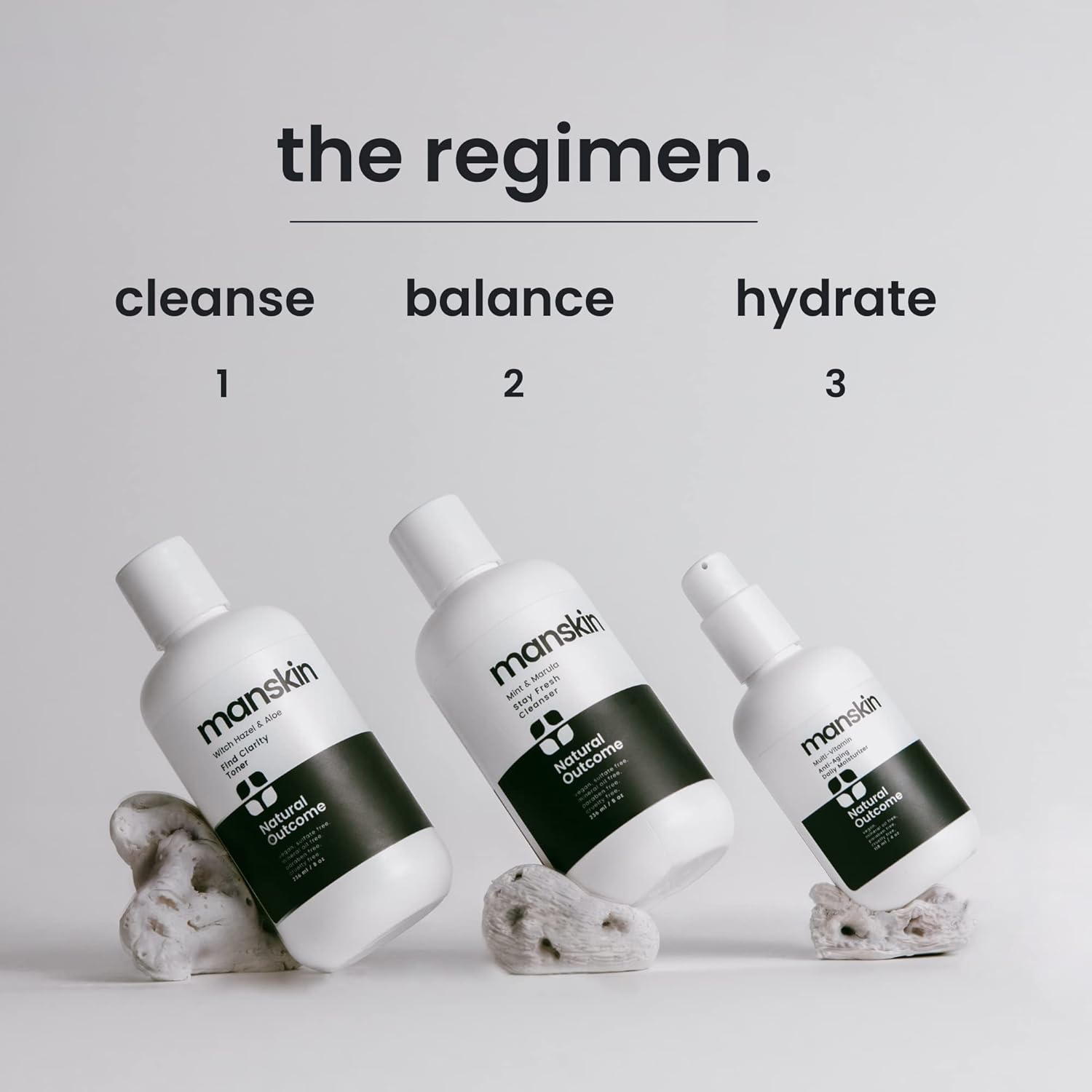 Mens Skin Care Kit | Mens Facial Care Kit for Men Skincare | Anti-Aging Daily 3 Step Face Care Regimen Includes: Rejuvenating Facial Cleanser, Balancing Toner, & Hydrating Moisturizer