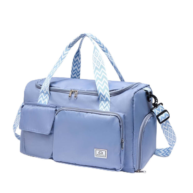 Small Gym Bag for Women, Travel Duffle Bag Carry On Weekender Bag with Shoe Compartment