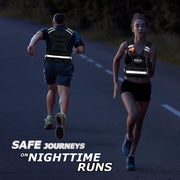 KHTO Adjustable Weighted Vest for Men and Women with Warning Light Reflective Strip，Large Weight Vest for Exercise Set Cardio and Strength Training (4-10lb/11-20lb/20-32lb)