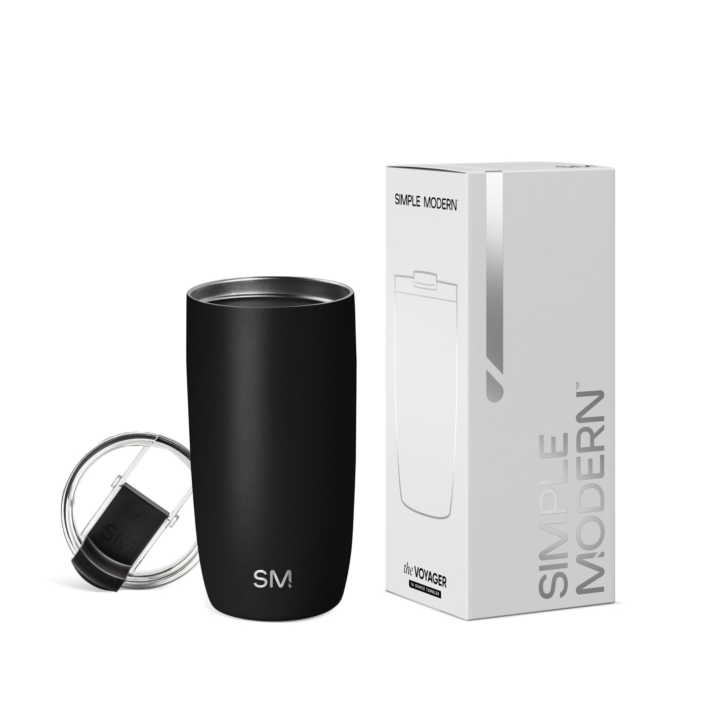 Simple Modern Travel Coffee Mug Tumbler with Flip Lid | Reusable Insulated Stainless Steel Cold Brew Iced Coffee Cup Thermos | Gifts for Women Men Him Her | Voyager Collection | 12oz | Almond Birch