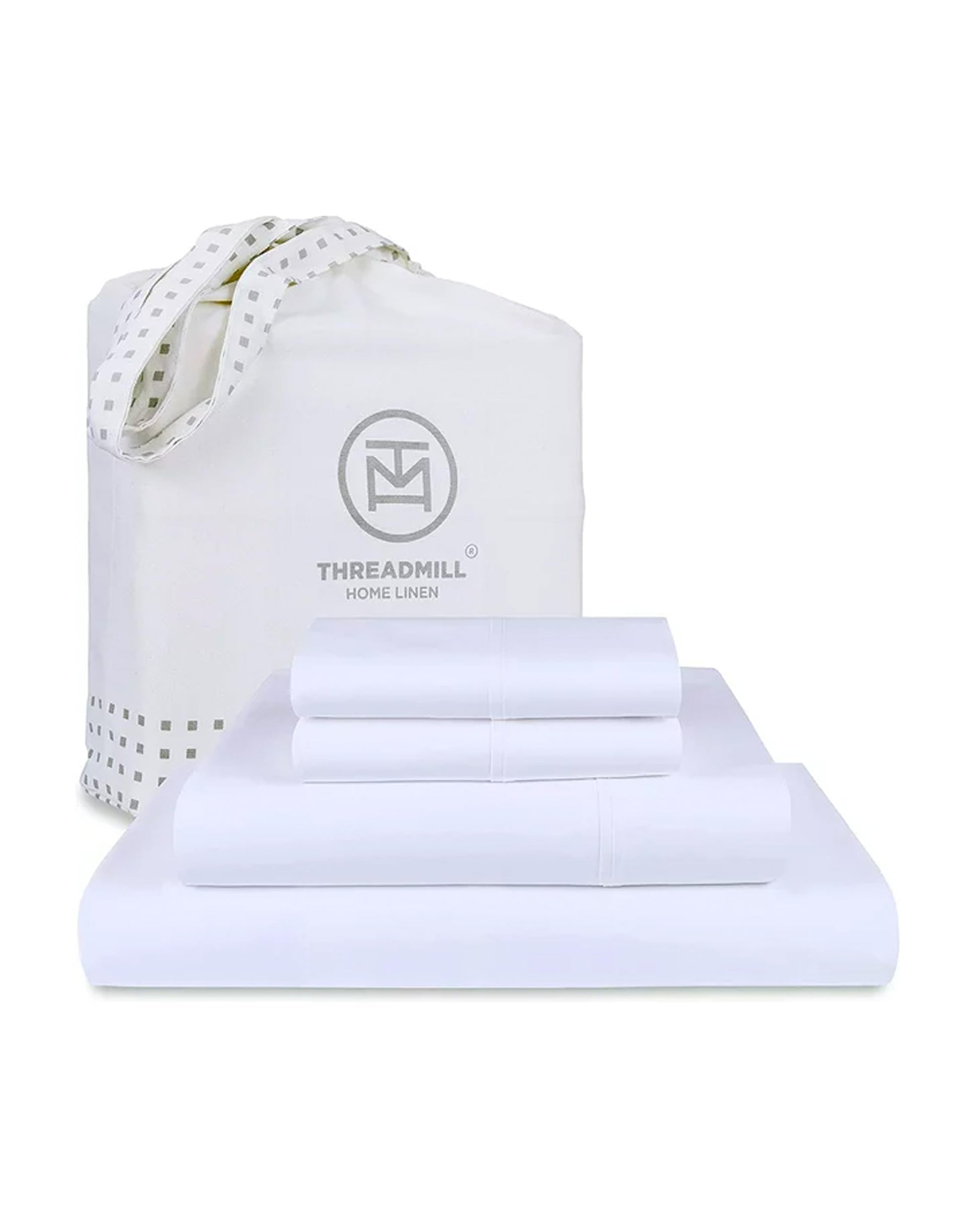 Threadmill 100% American Certified Supima Cotton Sheets King Size - 1200 Thread Count, 4Pc King Size Sheets Set, Smooth Sateen, Ultra Luxury Bed Sheets, 17" Deep Pocket King Sheet Set - White Sheets
