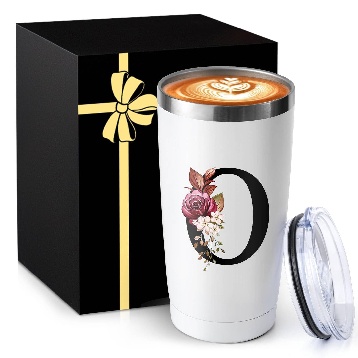 20 Oz Insulated Coffee Cup with Lid Car Tumbler Travel Mug Women Wife Husband Happy Birthday Wedding Romantic Gift Best Cool Day Personalized Unique Special Cute Custom Christmas Xmas Valentines Ideal