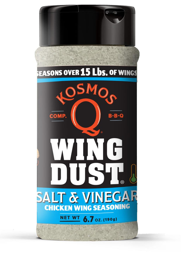 Kosmos Q Seven Pepper Face Lift Spicy Hot Wing Dust, Spicy Chicken Wing Seasoning for Chicken, Fries, Burgers, Queso, Beans & More, Flavorful Heat with 7-Pepper Blend Dry Rub Seasoning Dust, 5 Oz