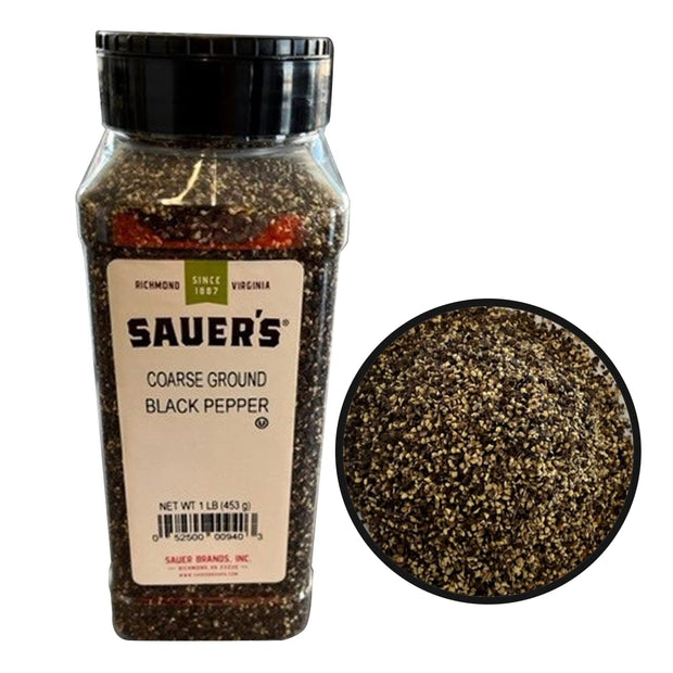 Sauer's Whole Black Pepper | 1 Pound Canister | Foodservice