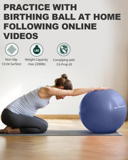Trideer Yoga Ball – Anti-Burst Exercise Ball for Pregnancy, Office, Birthing, Stretching & Core Workout – Home Gym & Therapy