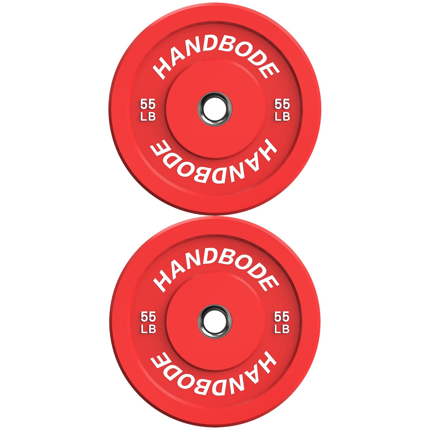 Colored Bumper Weight Plates Olympic Weight Plate Set 2-Inch, 10/15/20/25/35/45/55 lb Barbell Weight Plates Set for Home Gym, Rubber Strength Training Weights Plates for Weight Lifting