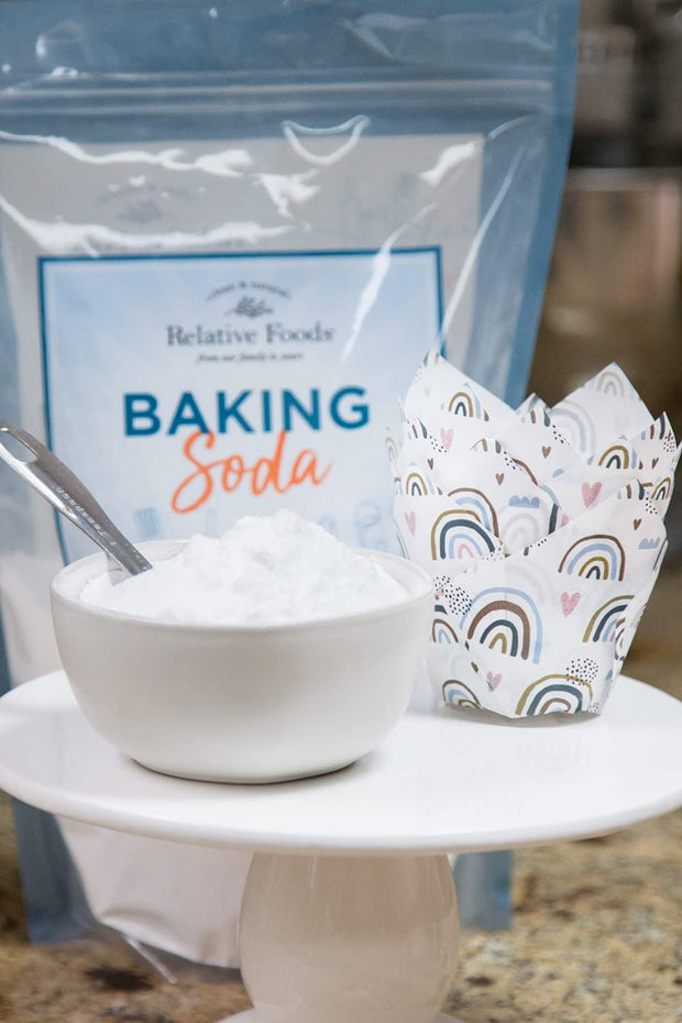 Relative Foods Baking Soda for Cooking, cleaning, & More - Gluten Free Sodium Bicarbonate Baking Mix w/No Preservatives - Pure Bulk Baking Soda for Baking (5, Pounds) Mined from the earth with nothing added.