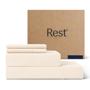 REST® Evercool®+ Cooling Sheet Set, King Size, Light Gray, Breathable Bed Sheets for Hot Sleeper and Night Sweats, with Pillowcases, with Ionic+ Self-Cleaning Silver Yarn for Sensitive Skin, 4PCS