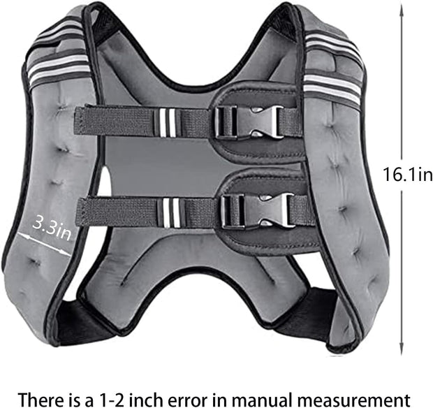 Prodigen Weighted Vest for Women and Men 8 12 16 20 25 30 Lbs with Reflective Stripe and Double Adjustable Buckle Straps Weight Vests for Strength Training, Jogging, Cardio, Weight Loss