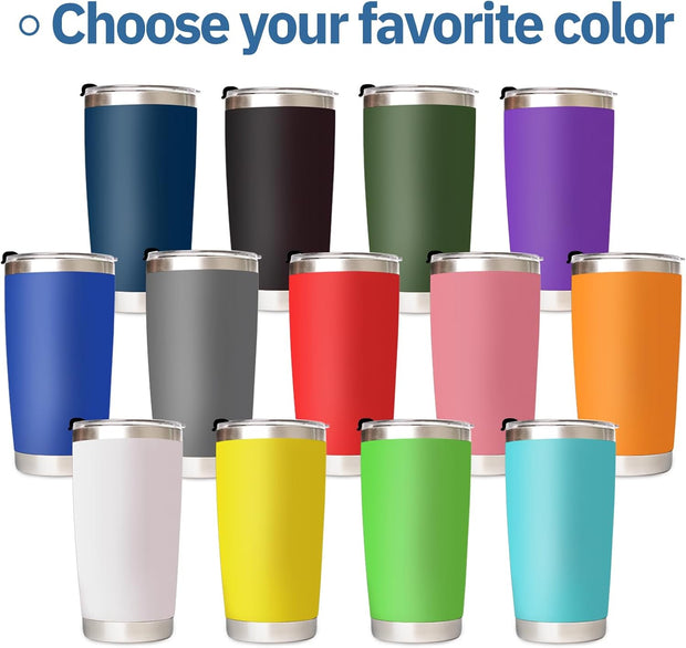 Personalized Tumbler with Engraved Name - Personalized Fathers Day Cup Gifts - Custom Stainless Steel 20 Oz Coffee Tumbler with Lid - Custom Birthday Gifts for Dad Husband