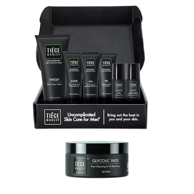Tiege Hanley Level 3 Routine + Glycolic Pads Bundle