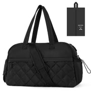 Quilted Puffer Duffle Bag for Women, Gym Bag Women, Ultra Lightweight Weekender Bags for Travel, Brown TILYMOL