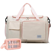 Small Gym Bag for Women, Travel Duffle Bag Carry On Weekender Bag with Shoe Compartment