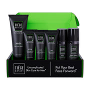 Tiege Hanley Men’s Skin Care Set, Revitalization Routine (System Level 4) – Face Wash, Scrub, Moisturizer, Eye Cream, Serum & Clay Mask for Tired, Dull Skin & Rejuvenation
