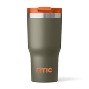RTIC 30oz Essential Tumbler with Lid, Insulated, Stainless Steel, Metal, Double Wall Vacuum-Insulation, Ceramic Lined, Travel Cup for Iced Coffee, Tea, Hot and Cold Drink, Graphite
