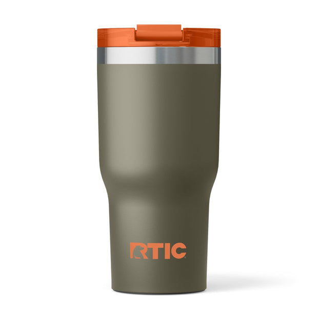 RTIC 30oz Essential Tumbler with Lid, Insulated, Stainless Steel, Metal, Double Wall Vacuum-Insulation, Ceramic Lined, Travel Cup for Iced Coffee, Tea, Hot and Cold Drink, Graphite