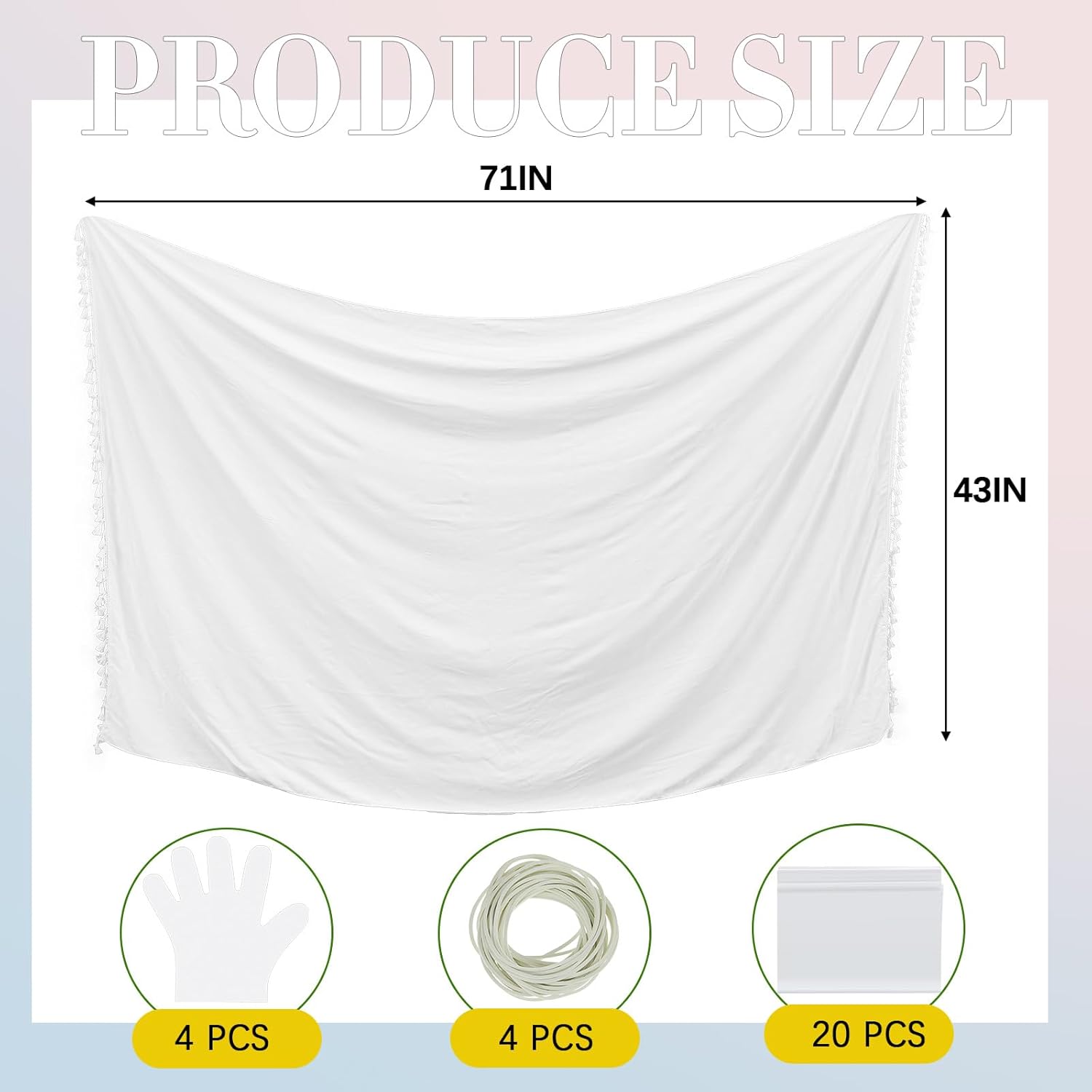 Zoooyawn 6 Set White Cotton Beach Towels for Tie Dye 71 * 43 Inch Large Oversized Beach Towel Tie Dye Kit for Women DIY Party Project