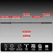 PAPABABE Olympic Barbell, 2-inch 45lb/35lb Weight Bar for Strength Training. 6.5ft/7ft Olympic Bar, 1000lb Plus Capacity, Chrome/Zinc Plating, knurled Grip for Bench Press Deadlift Squat