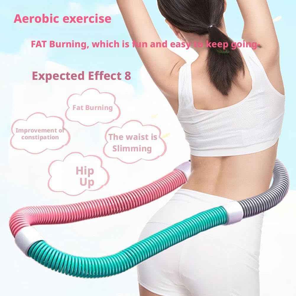 2025 New Soft Spring Exercise Hoop for Adults, Foldable Fitness Hoop, Waist-Friendly Design, Portable Slimming Exercise Equipment, Spring Fitness Circle for Home and Travel (1kg)