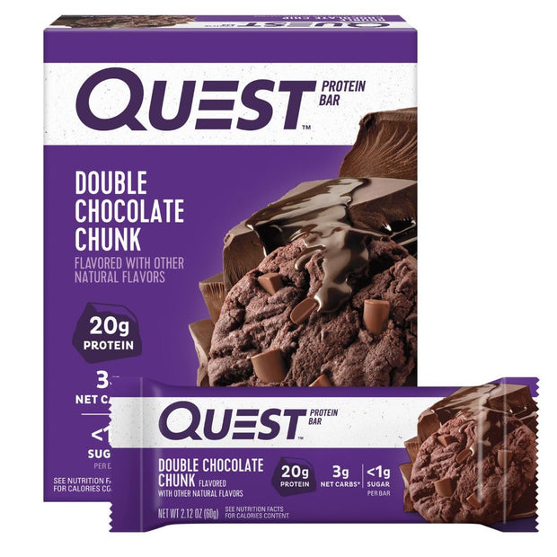 Quest Nutrition White Chocolate Raspberry Protein Bars, 20g Protein, 1g Sugar, 5g Net Carb, High Fiber, Gluten Free, Keto Friendly, 4 Count