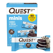 Quest Nutrition Mini Chocolate Chip Cookie Dough Protein Bars, 8g Protein, 1g Sugar, 2g Net Carbs, Gluten Free, 14 Count
