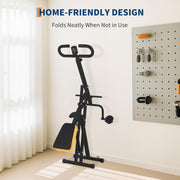 Squat Machine, Squat Assist Trainer with Adjustable12 Level Resistance, Foldable Squat Ride Rowing Machine for Home, Full Body Workout Gym for Glutes Legs Workout, 350 LBS Capacity